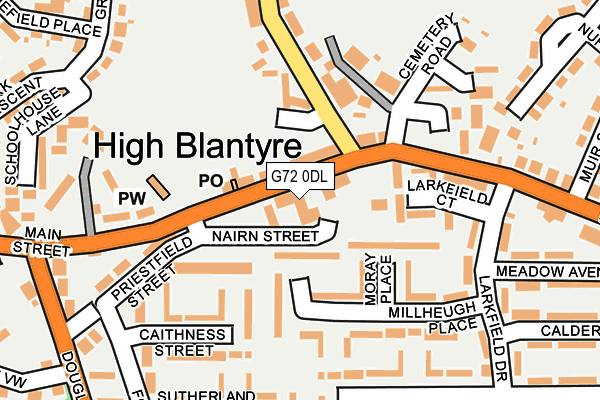 G72 0DL map - OS OpenMap – Local (Ordnance Survey) G72 0DL map - OS OpenMap – Local (Ordnance Survey)