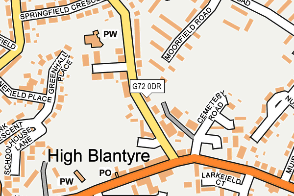 G72 0DR map - OS OpenMap – Local (Ordnance Survey) G72 0DR map - OS OpenMap – Local (Ordnance Survey)