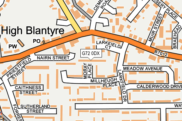 G72 0DX map - OS OpenMap – Local (Ordnance Survey) G72 0DX map - OS OpenMap – Local (Ordnance Survey)
