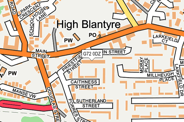 G72 0DZ map - OS OpenMap – Local (Ordnance Survey) G72 0DZ map - OS OpenMap – Local (Ordnance Survey)