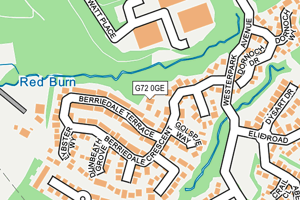 G72 0GE map - OS OpenMap – Local (Ordnance Survey) G72 0GE map - OS OpenMap – Local (Ordnance Survey)