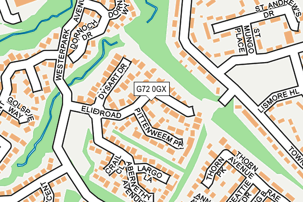 G72 0GX map - OS OpenMap – Local (Ordnance Survey) G72 0GX map - OS OpenMap – Local (Ordnance Survey)