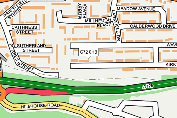 G72 0HB map - OS OpenMap – Local (Ordnance Survey) G72 0HB map - OS OpenMap – Local (Ordnance Survey)