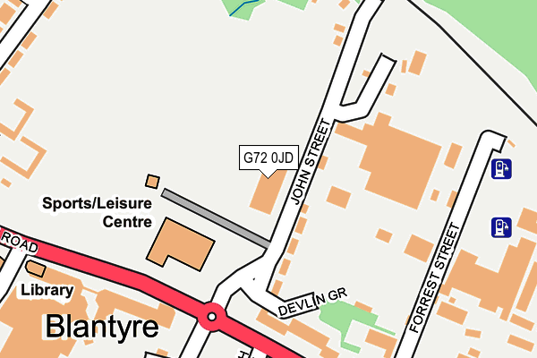 G72 0JD map - OS OpenMap – Local (Ordnance Survey)