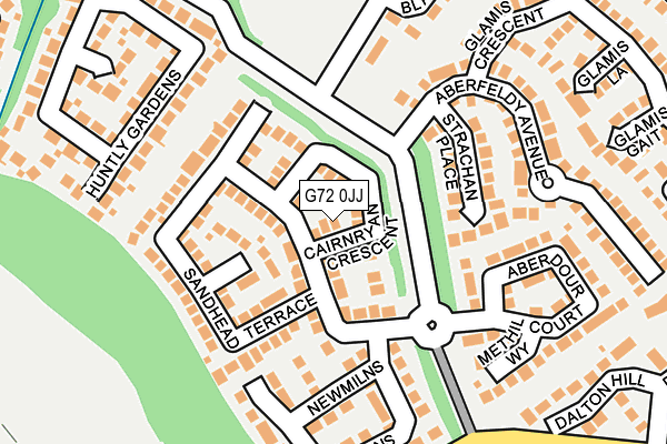 G72 0JJ map - OS OpenMap – Local (Ordnance Survey) G72 0JJ map - OS OpenMap – Local (Ordnance Survey)