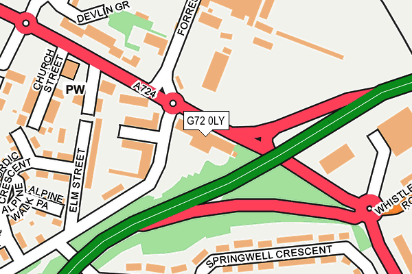 G72 0LY map - OS OpenMap – Local (Ordnance Survey) G72 0LY map - OS OpenMap – Local (Ordnance Survey)