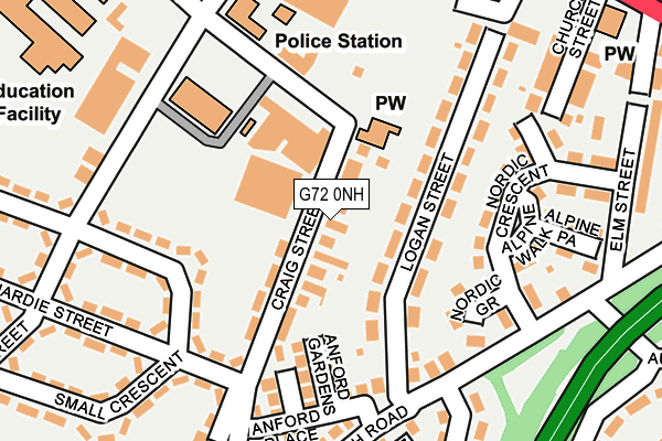 G72 0NH map - OS OpenMap – Local (Ordnance Survey)