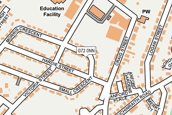 G72 0NN map - OS OpenMap – Local (Ordnance Survey) G72 0NN map - OS OpenMap – Local (Ordnance Survey)