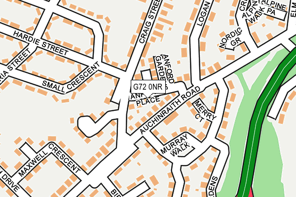 G72 0NR map - OS OpenMap – Local (Ordnance Survey) G72 0NR map - OS OpenMap – Local (Ordnance Survey)