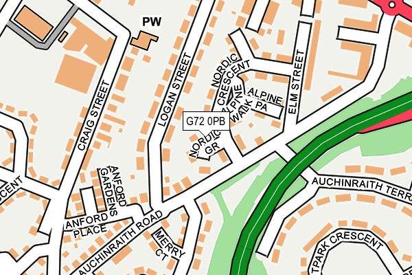 G72 0PB map - OS OpenMap – Local (Ordnance Survey) G72 0PB map - OS OpenMap – Local (Ordnance Survey)