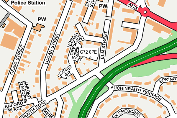 G72 0PE map - OS OpenMap – Local (Ordnance Survey) G72 0PE map - OS OpenMap – Local (Ordnance Survey)