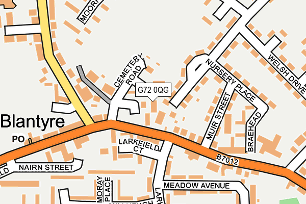 G72 0QG map - OS OpenMap – Local (Ordnance Survey)