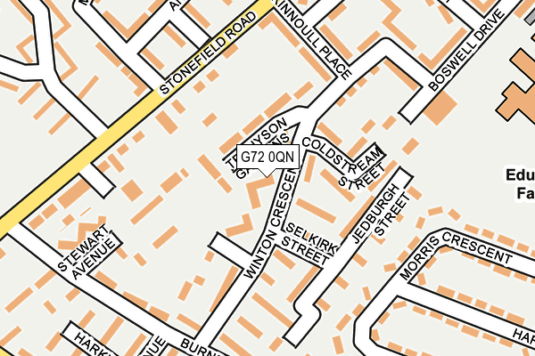 G72 0QN map - OS OpenMap – Local (Ordnance Survey) G72 0QN map - OS OpenMap – Local (Ordnance Survey)