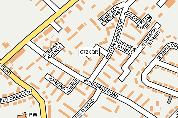 G72 0QR map - OS OpenMap – Local (Ordnance Survey) G72 0QR map - OS OpenMap – Local (Ordnance Survey)