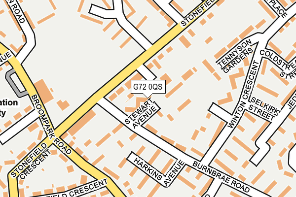 G72 0QS map - OS OpenMap – Local (Ordnance Survey) G72 0QS map - OS OpenMap – Local (Ordnance Survey)