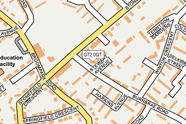 G72 0QT map - OS OpenMap – Local (Ordnance Survey) G72 0QT map - OS OpenMap – Local (Ordnance Survey)