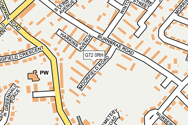 G72 0RH map - OS OpenMap – Local (Ordnance Survey) G72 0RH map - OS OpenMap – Local (Ordnance Survey)