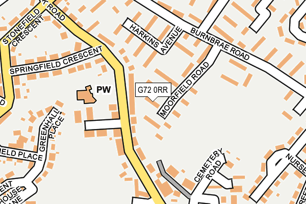G72 0RR map - OS OpenMap – Local (Ordnance Survey) G72 0RR map - OS OpenMap – Local (Ordnance Survey)