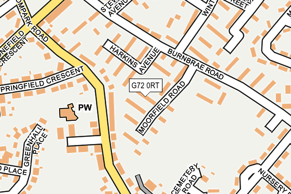 G72 0RT map - OS OpenMap – Local (Ordnance Survey) G72 0RT map - OS OpenMap – Local (Ordnance Survey)