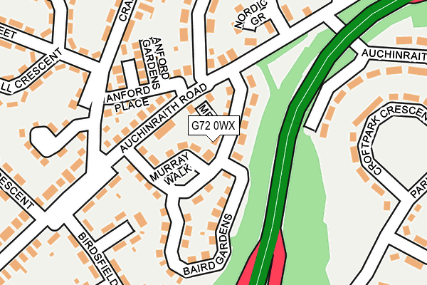G72 0WX map - OS OpenMap – Local (Ordnance Survey) G72 0WX map - OS OpenMap – Local (Ordnance Survey)