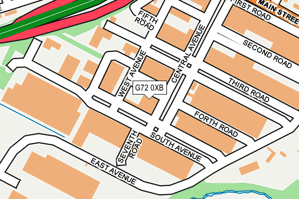 G72 0XB map - OS OpenMap – Local (Ordnance Survey)