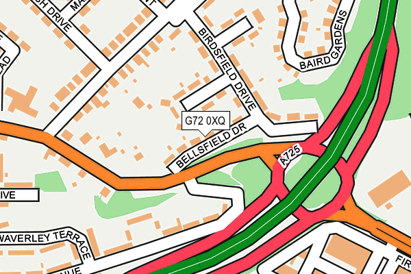 G72 0XQ map - OS OpenMap – Local (Ordnance Survey) G72 0XQ map - OS OpenMap – Local (Ordnance Survey)