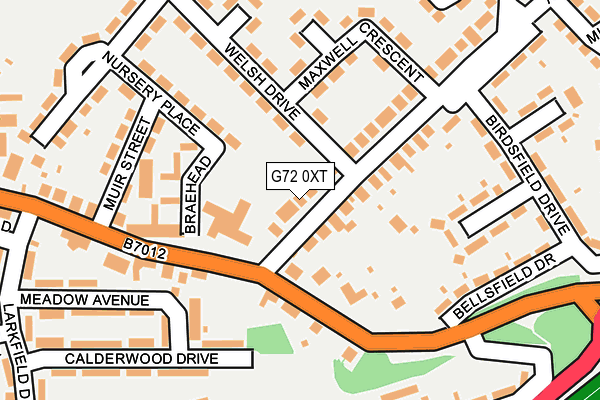 G72 0XT map - OS OpenMap – Local (Ordnance Survey) G72 0XT map - OS OpenMap – Local (Ordnance Survey)