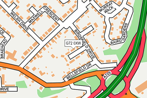 G72 0XW map - OS OpenMap – Local (Ordnance Survey) G72 0XW map - OS OpenMap – Local (Ordnance Survey)