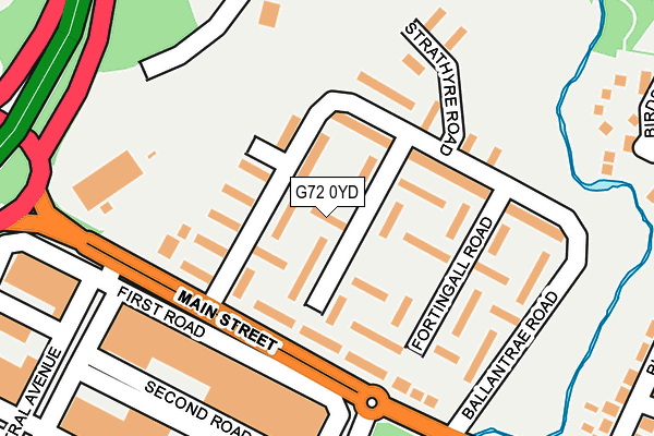 G72 0YD map - OS OpenMap – Local (Ordnance Survey) G72 0YD map - OS OpenMap – Local (Ordnance Survey)