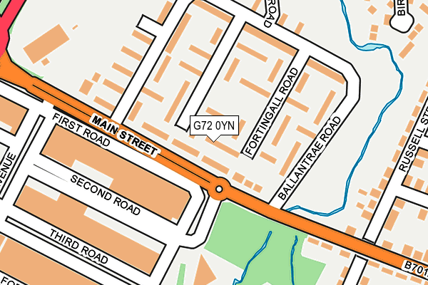 G72 0YN map - OS OpenMap – Local (Ordnance Survey) G72 0YN map - OS OpenMap – Local (Ordnance Survey)