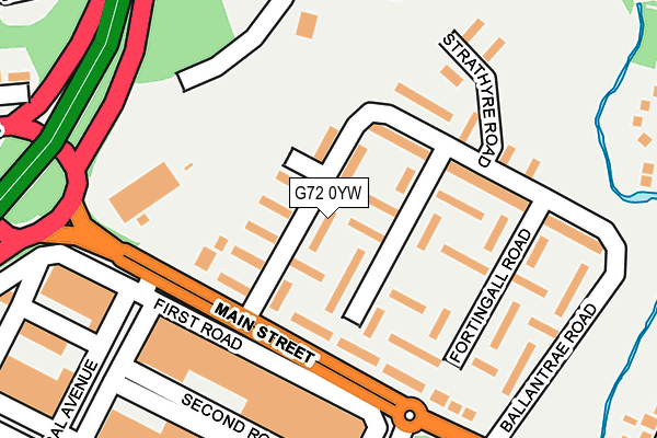 G72 0YW map - OS OpenMap – Local (Ordnance Survey) G72 0YW map - OS OpenMap – Local (Ordnance Survey)