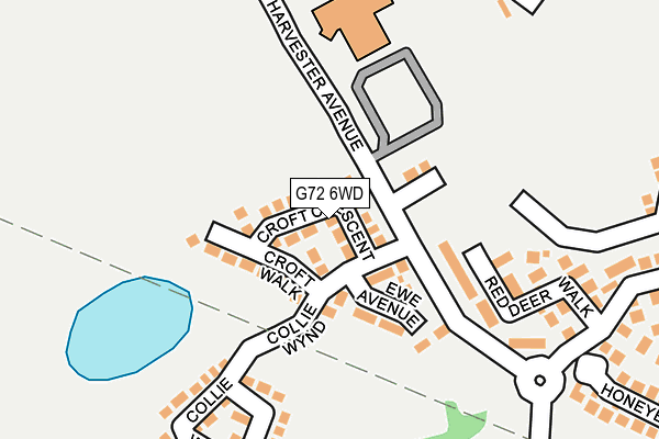 G72 6WD map - OS OpenMap – Local (Ordnance Survey) G72 6WD map - OS OpenMap – Local (Ordnance Survey)