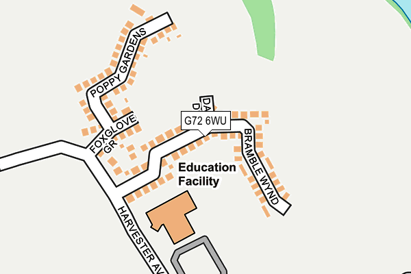 G72 6WU map - OS OpenMap – Local (Ordnance Survey)