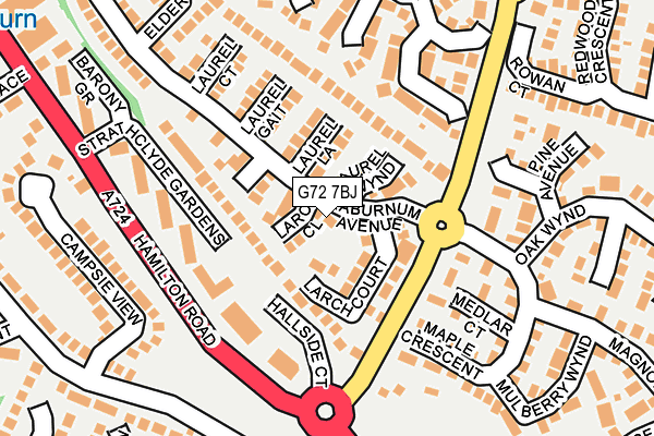 G72 7BJ map - OS OpenMap – Local (Ordnance Survey) G72 7BJ map - OS OpenMap – Local (Ordnance Survey)
