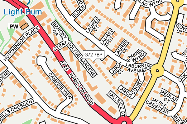 G72 7BP map - OS OpenMap – Local (Ordnance Survey)