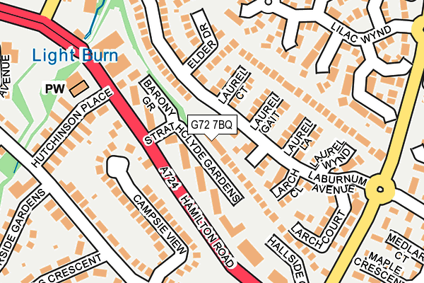 G72 7BQ map - OS OpenMap – Local (Ordnance Survey) G72 7BQ map - OS OpenMap – Local (Ordnance Survey)