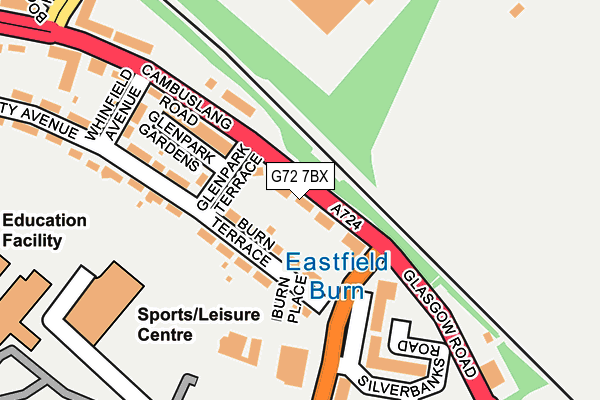 G72 7BX map - OS OpenMap – Local (Ordnance Survey)