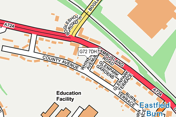 G72 7DH map - OS OpenMap – Local (Ordnance Survey) G72 7DH map - OS OpenMap – Local (Ordnance Survey)