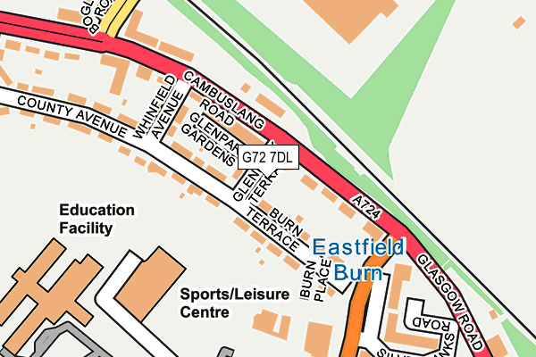 G72 7DL map - OS OpenMap – Local (Ordnance Survey)