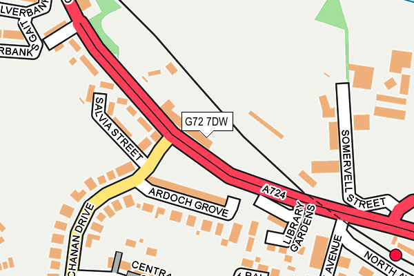 G72 7DW map - OS OpenMap – Local (Ordnance Survey)