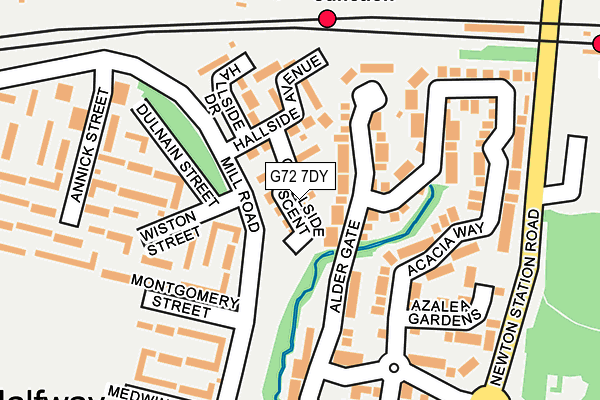 G72 7DY map - OS OpenMap – Local (Ordnance Survey) G72 7DY map - OS OpenMap – Local (Ordnance Survey)
