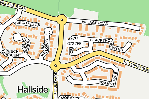 G72 7FE map - OS OpenMap – Local (Ordnance Survey) G72 7FE map - OS OpenMap – Local (Ordnance Survey)
