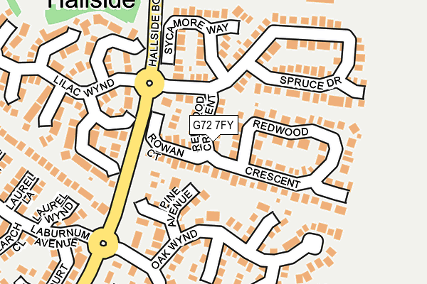 G72 7FY map - OS OpenMap – Local (Ordnance Survey)