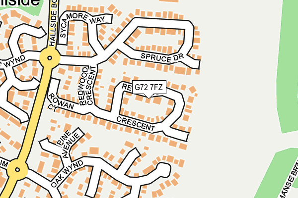 G72 7FZ map - OS OpenMap – Local (Ordnance Survey) G72 7FZ map - OS OpenMap – Local (Ordnance Survey)