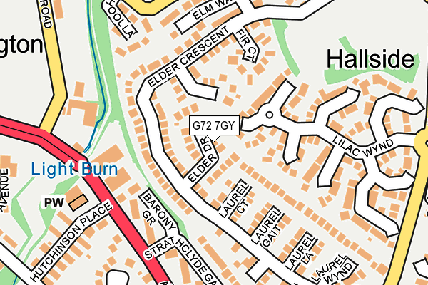 G72 7GY map - OS OpenMap – Local (Ordnance Survey) G72 7GY map - OS OpenMap – Local (Ordnance Survey)