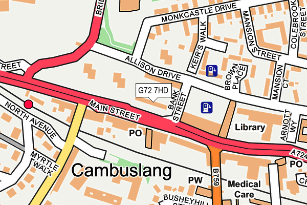 G72 7HD map - OS OpenMap – Local (Ordnance Survey) G72 7HD map - OS OpenMap – Local (Ordnance Survey)