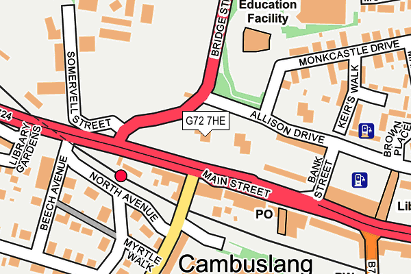 G72 7HE map - OS OpenMap – Local (Ordnance Survey) G72 7HE map - OS OpenMap – Local (Ordnance Survey)