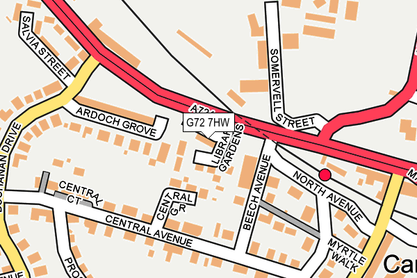 G72 7HW map - OS OpenMap – Local (Ordnance Survey) G72 7HW map - OS OpenMap – Local (Ordnance Survey)