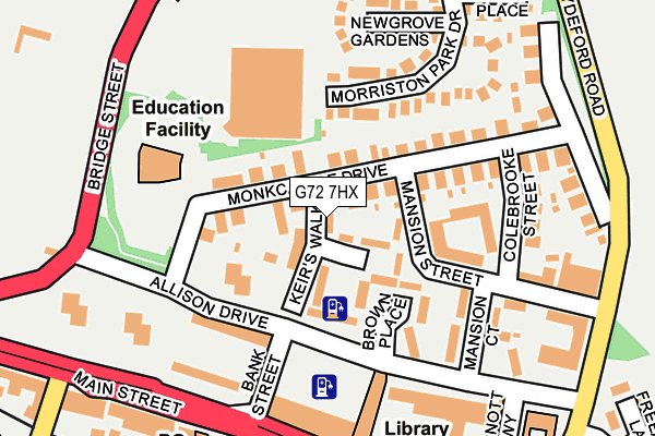 G72 7HX map - OS OpenMap – Local (Ordnance Survey) G72 7HX map - OS OpenMap – Local (Ordnance Survey)