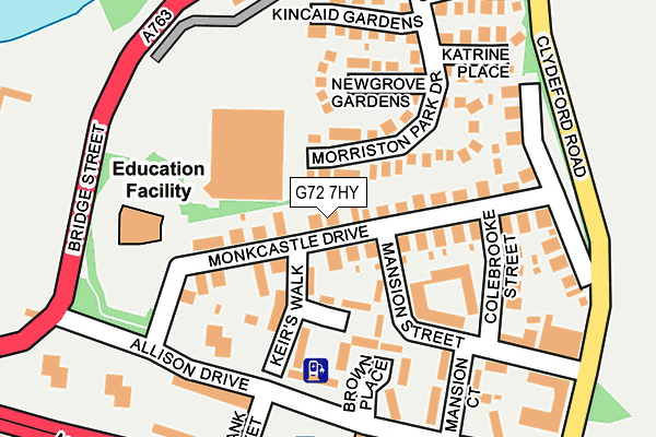 G72 7HY map - OS OpenMap – Local (Ordnance Survey) G72 7HY map - OS OpenMap – Local (Ordnance Survey)